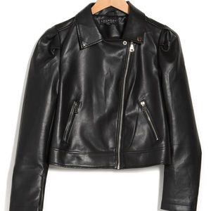 Luxury vegan leather jacket
